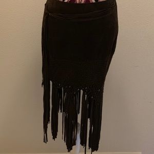 Bebe leather skirt
